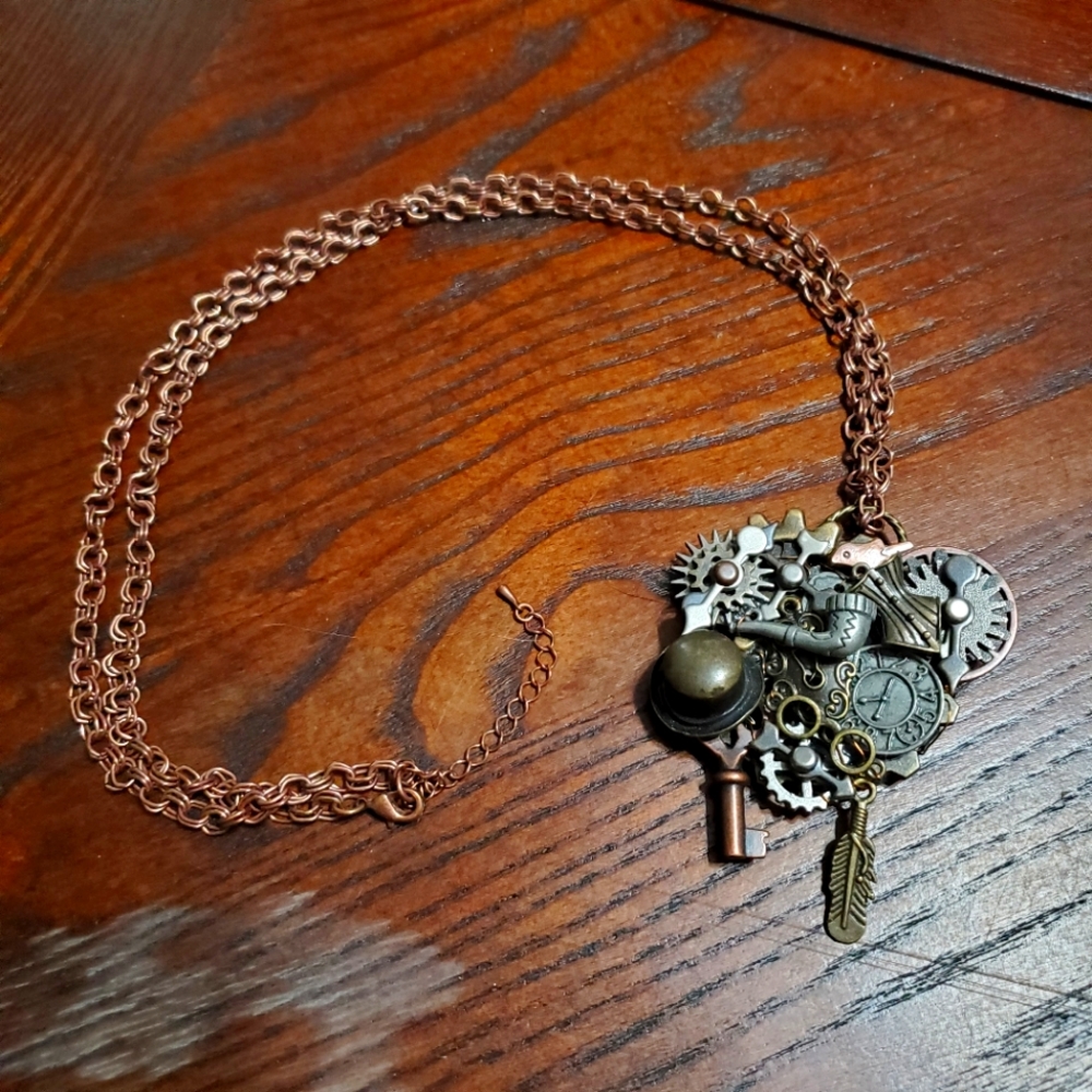 Handmade steampunk necklace